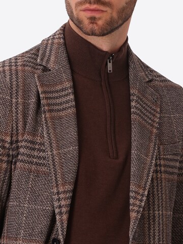 Distretto12 Regular fit Colbert 'Picasso' in Bruin