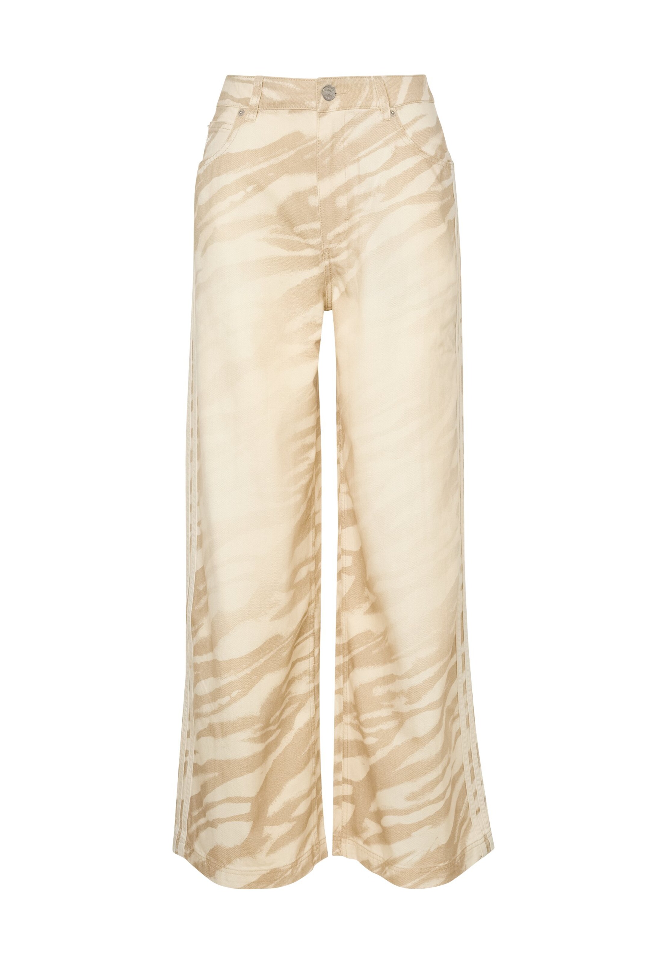 Wide leg Jeans di ADIDAS ORIGINALS in beige: frontale