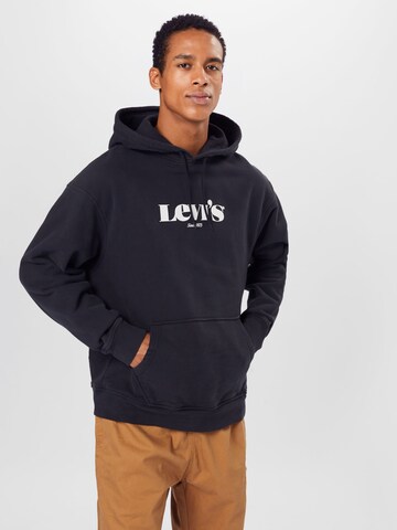 juoda LEVI'S ® Standartinis modelis Megztinis be užsegimo 'Relaxed Graphic Hoodie': priekis