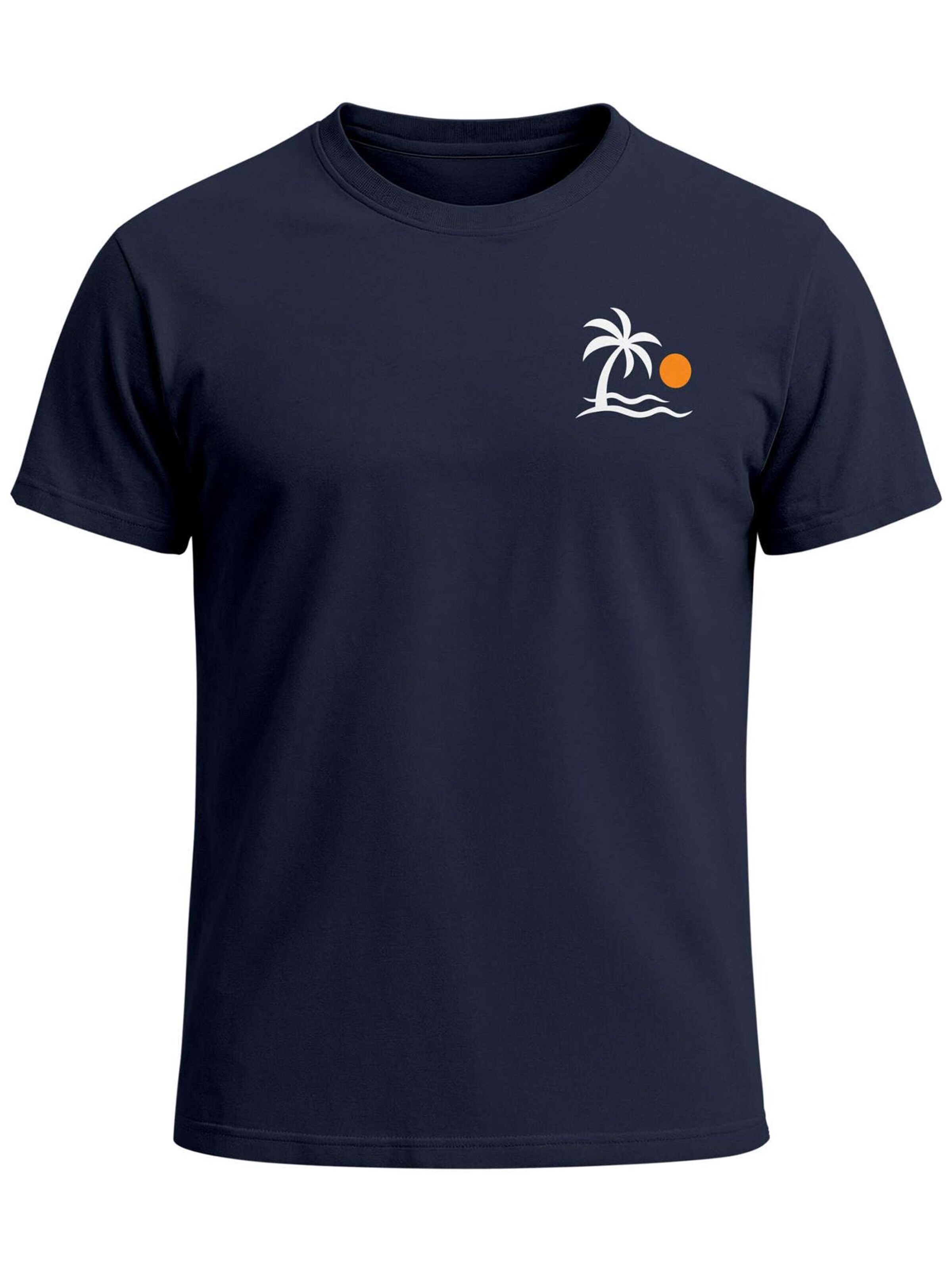 Neverless Shirt 'Palme' in Blue: front