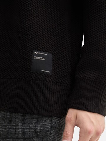 TOM TAILOR DENIM Sweater in Black