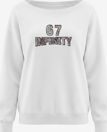 Sweat-shirt MYMO en blanc : devant