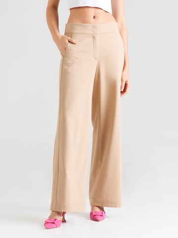 ESPRIT Wide leg Broek in Beige: voorkant