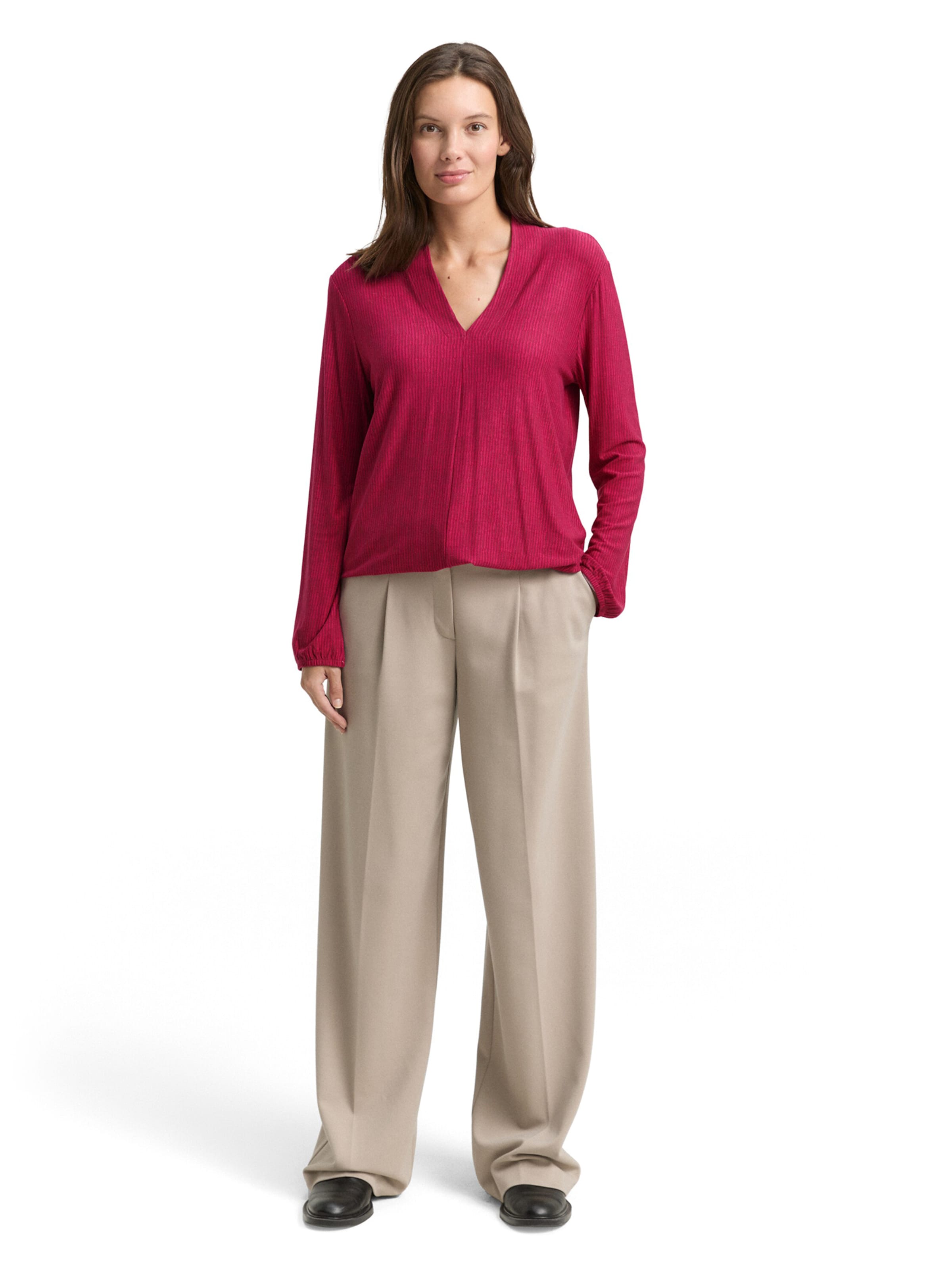 TOM TAILOR - Camisa em vermelho