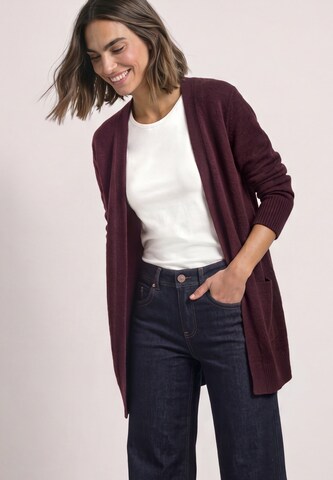STREET ONE Langarm Cardigan mit aufgesetzten Taschen in Rot: Vorderseite