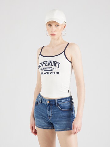 Top 'ESSENTIAL' di Superdry in bianco: frontale