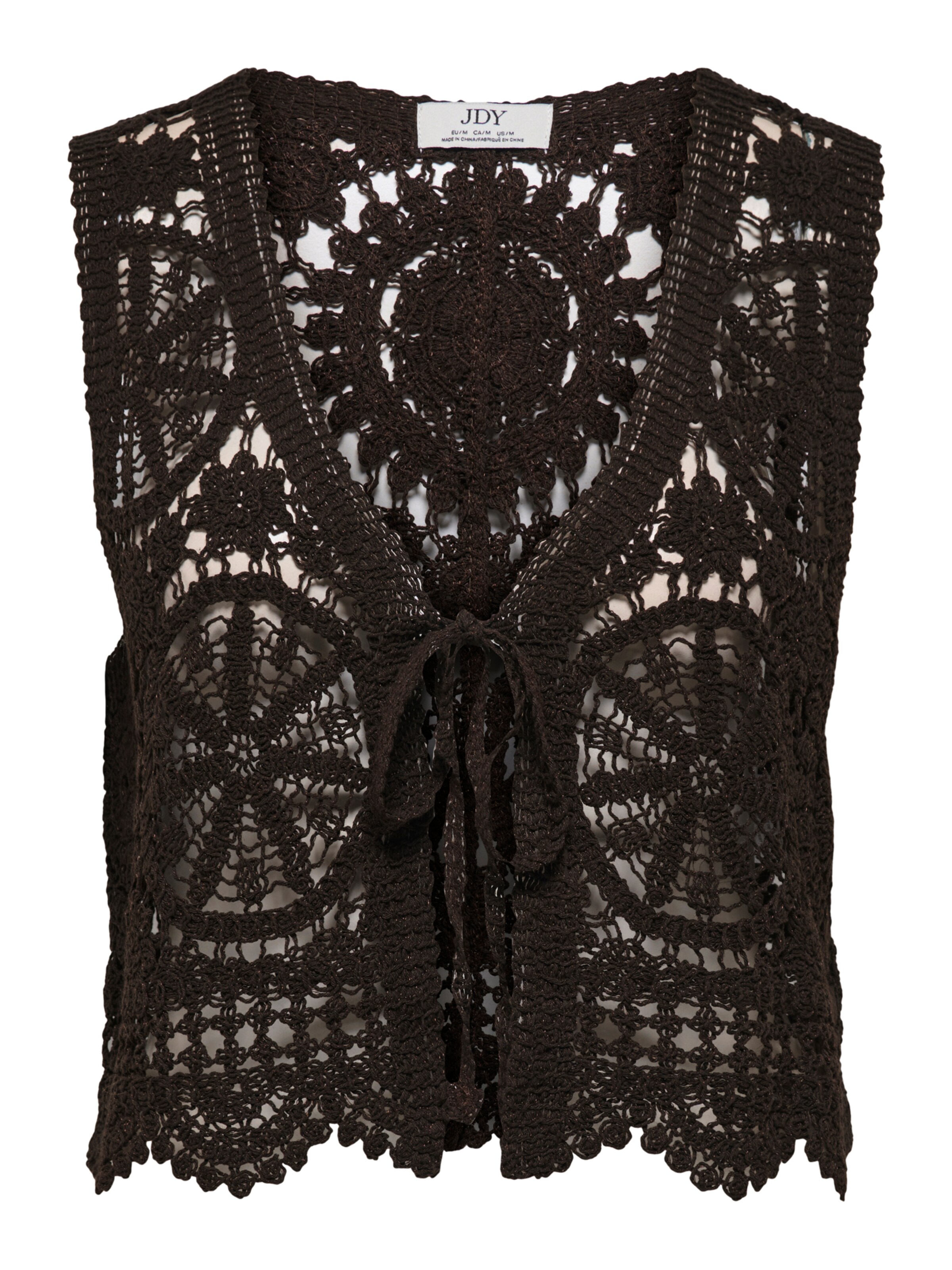 JDY Strickweste 'JDYVIC' in Braun: Vorderseite