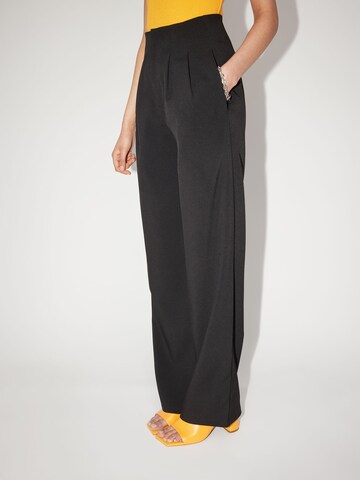 LeGer by Lena Gercke Wide leg Bandplooibroek 'Shanice' in Zwart