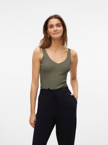 VERO MODA Broderad topp 'VMGlory' i grön: framsida