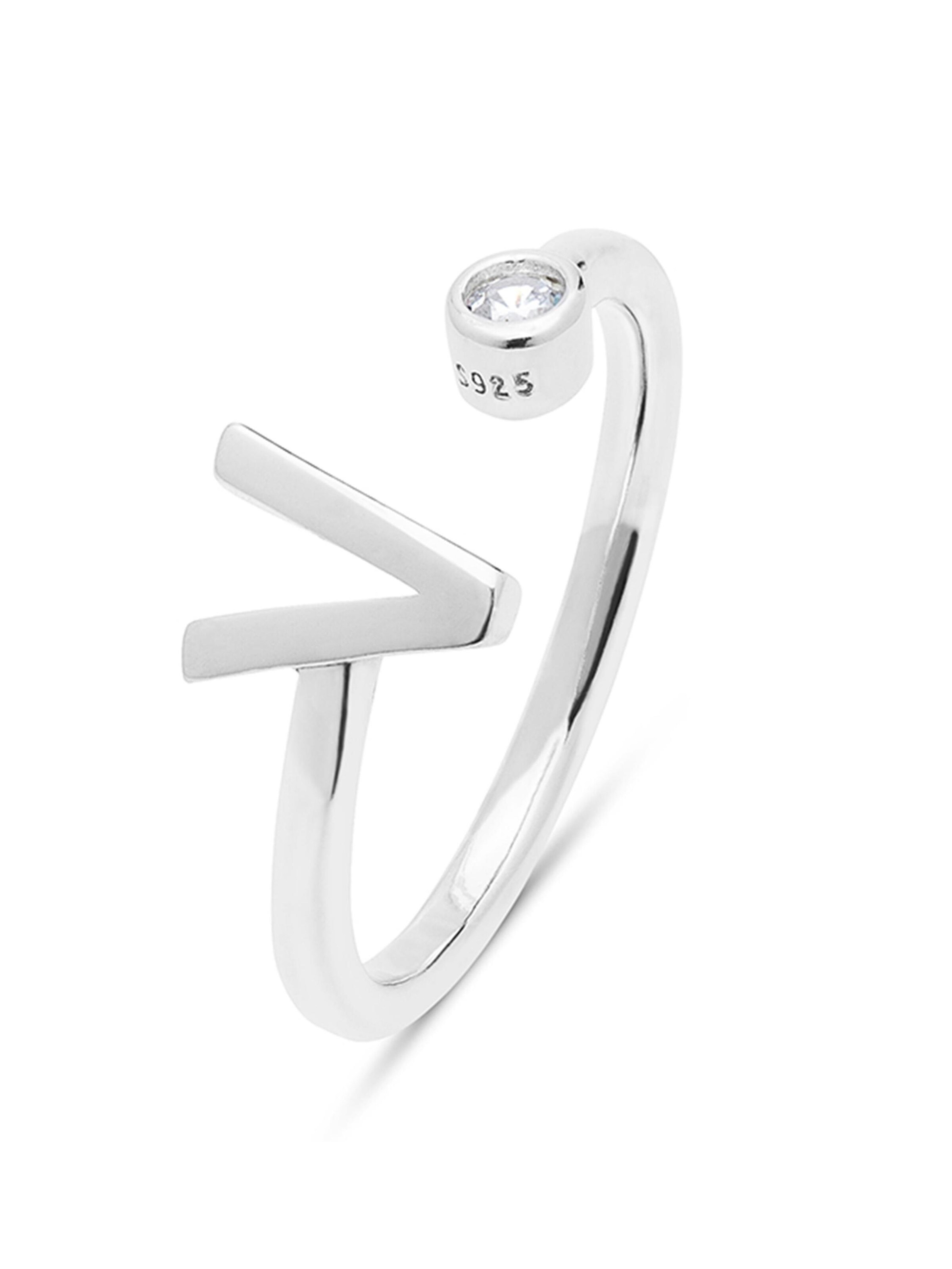 Luxenter Ring 'Alphabet' i sølv: forside