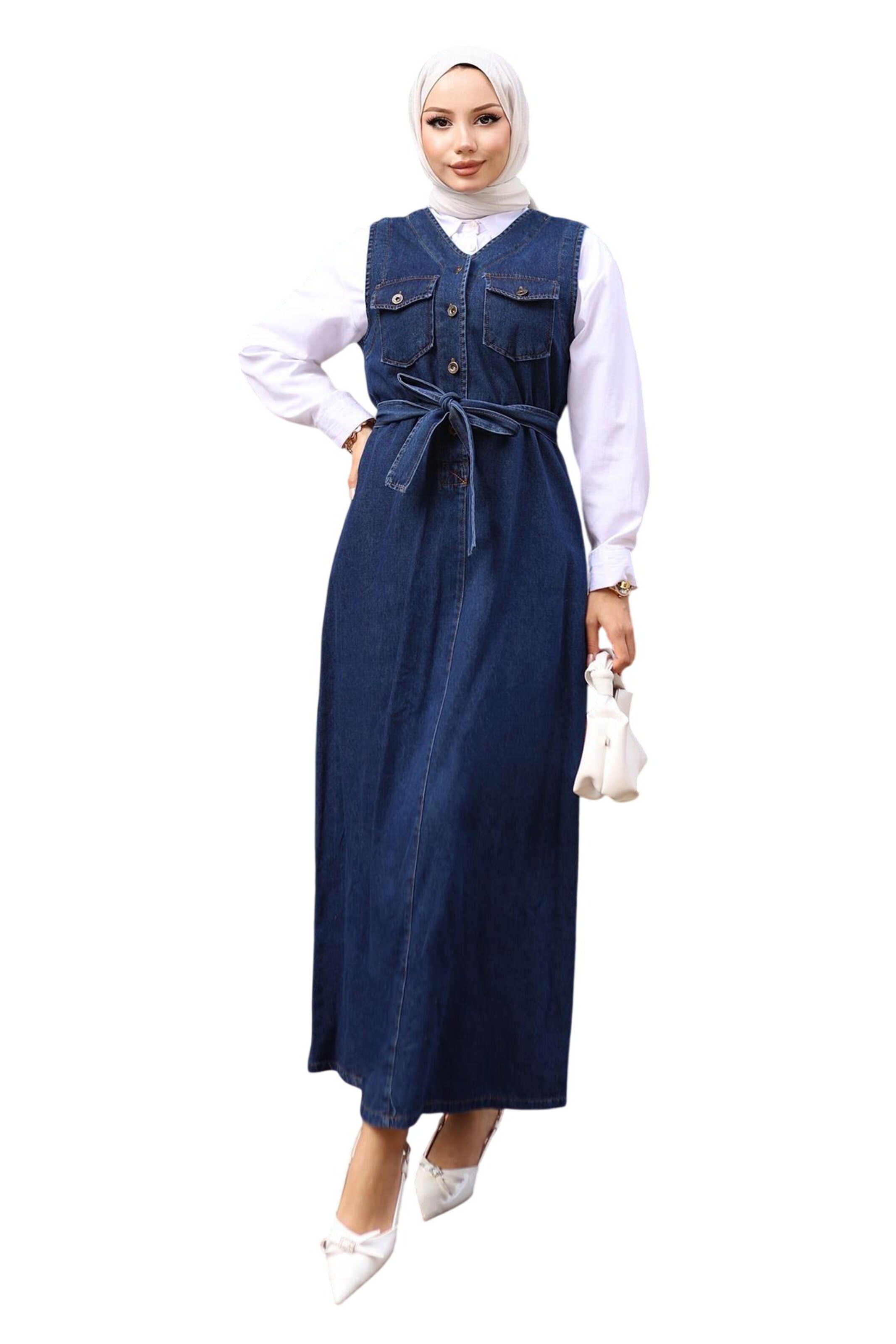 MODAMIHRAM Jurk in Blauw: voorkant