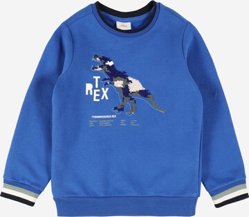 s.Oliver Sweatshirt in Blauw: voorkant