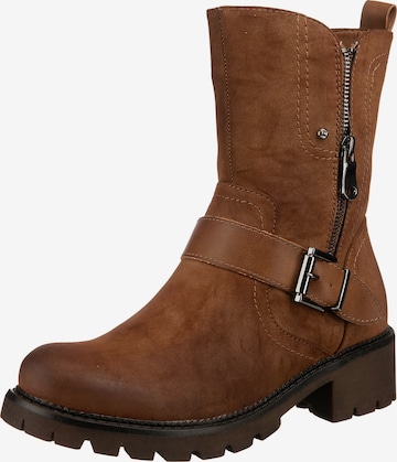 LASCANA Ankle Boots in Brown: front