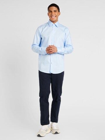 BOSS Regular fit Button Up Shirt 'JOE' in Blue