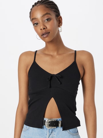 Top di HOLLISTER in nero: frontale