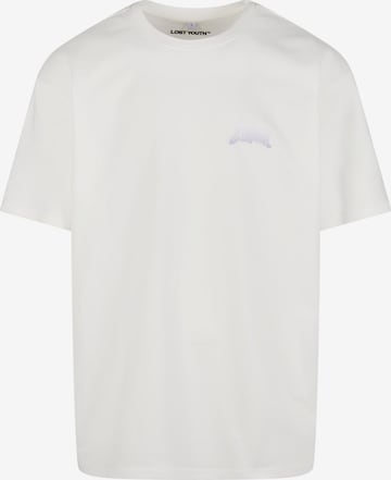 Lost Youth Shirt 'Flowers' in White: front