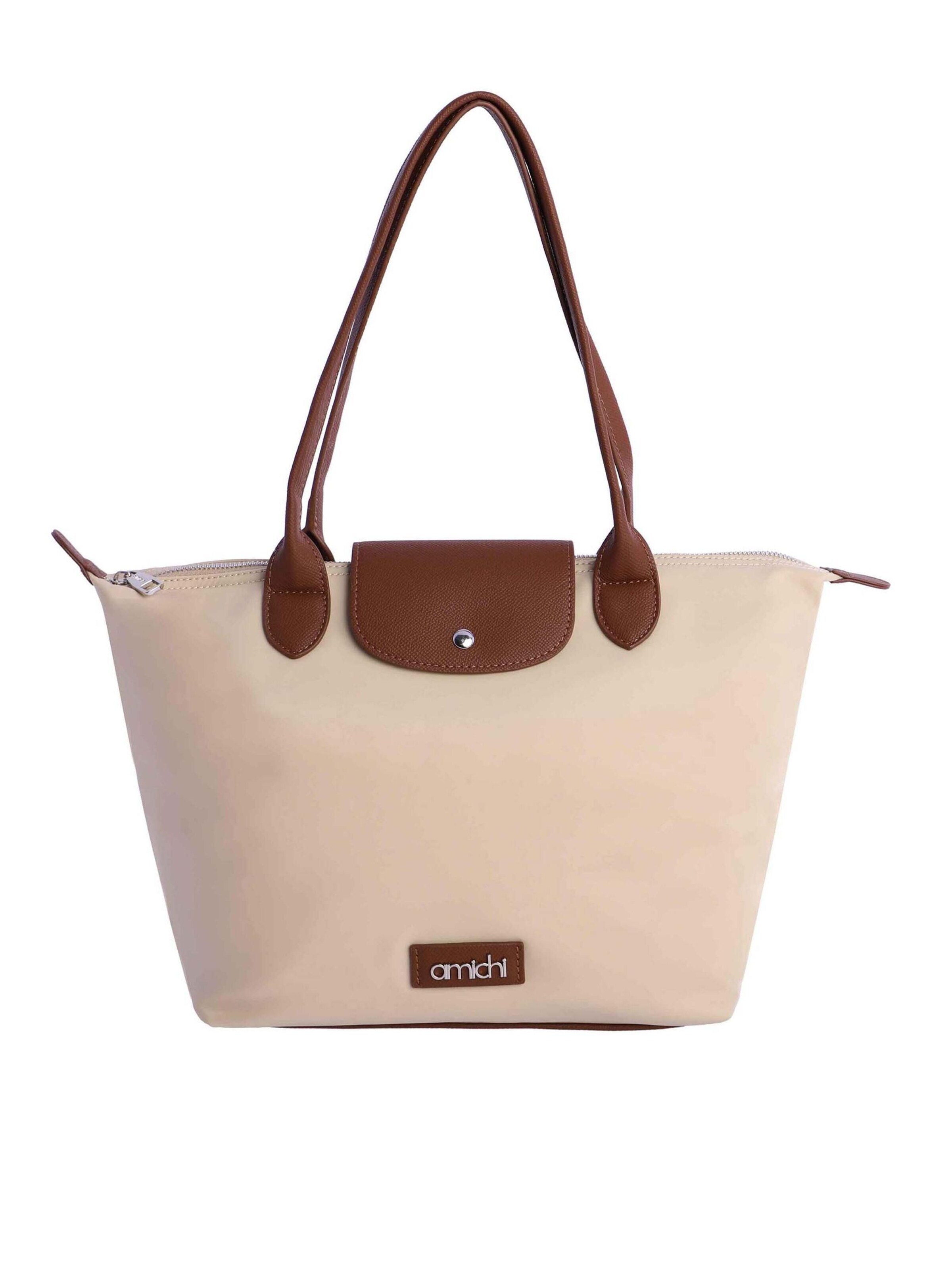 Amichi - Bolso de hombro 'Cerdeña' en beige: frente