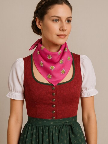 Allgäu Rebell Scarf 'Edelweiß' in Pink