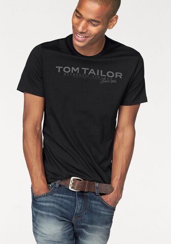 TOM TAILOR T-Shirt in Schwarz: Vorderseite