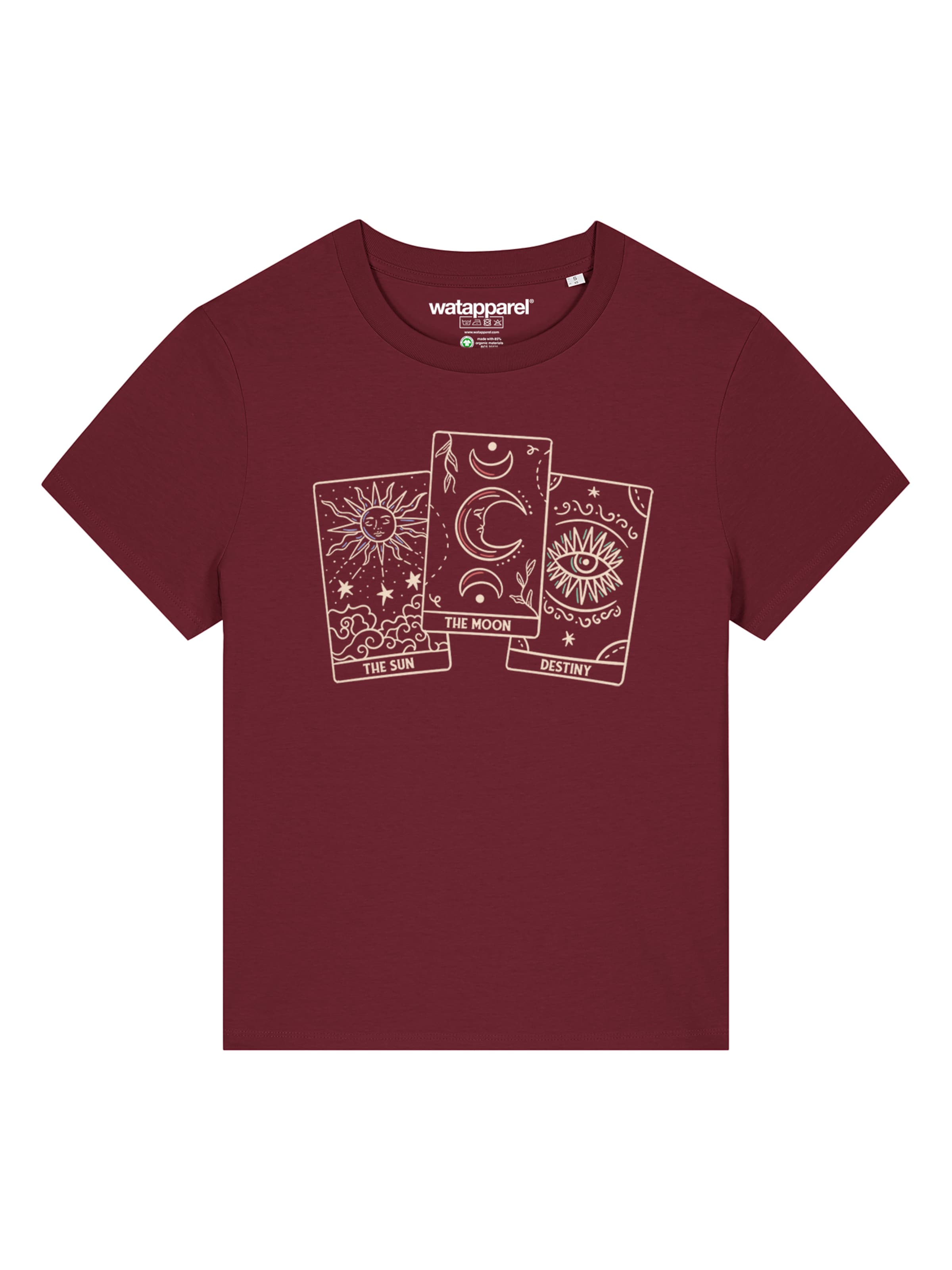 T-shirt 'Tarot Set' Watapparel en rouge : devant