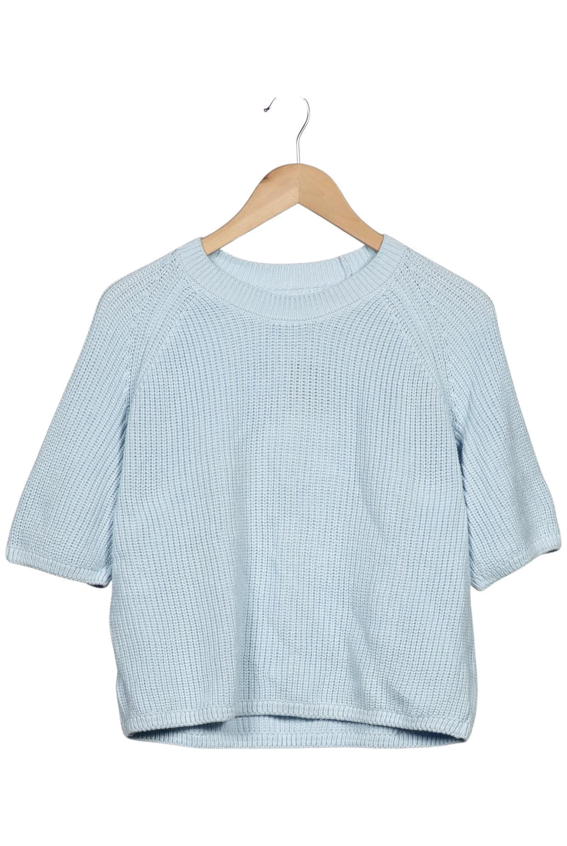 hessnatur Sweater & Cardigan in XS in Blue: front