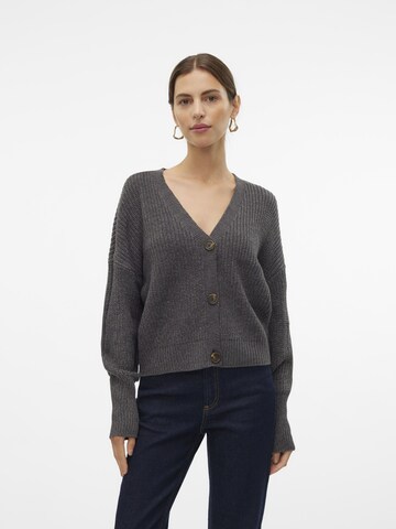 VERO MODA Strickjacke 'VMLea' in Grau: Vorderseite