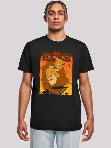 F4NT4STIC Shirt 'Disney König der Löwen Simba und Mufasa' in Zwart: voorkant