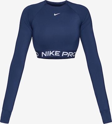NIKE - Camisa funcionais 'Pro' em azul: frente