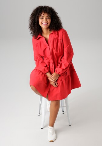 Aniston Shirt Dress in Red