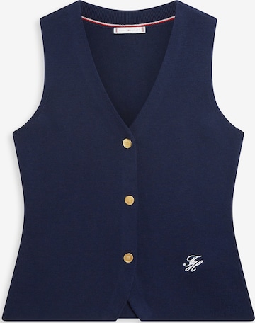 TOMMY HILFIGER Pletená vesta – modrá: přední strana