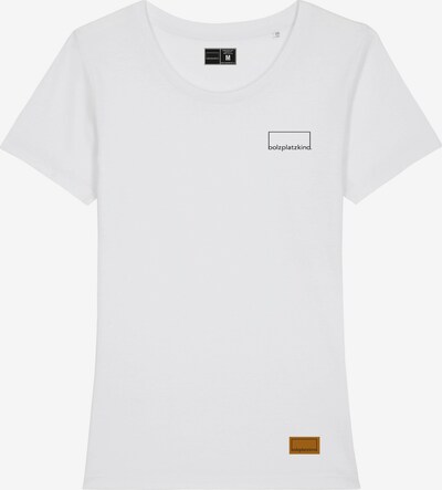 Bolzplatzkind T-Shirt in braun / schwarz / weiß, Produktansicht