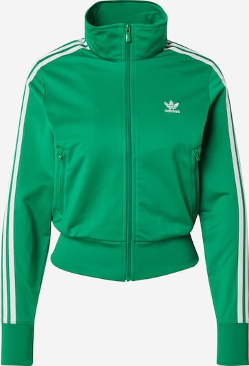 ADIDAS ORIGINALS Sweatjacke 'Adicolor Classics Firebird' in grün / weiß, Produktansicht