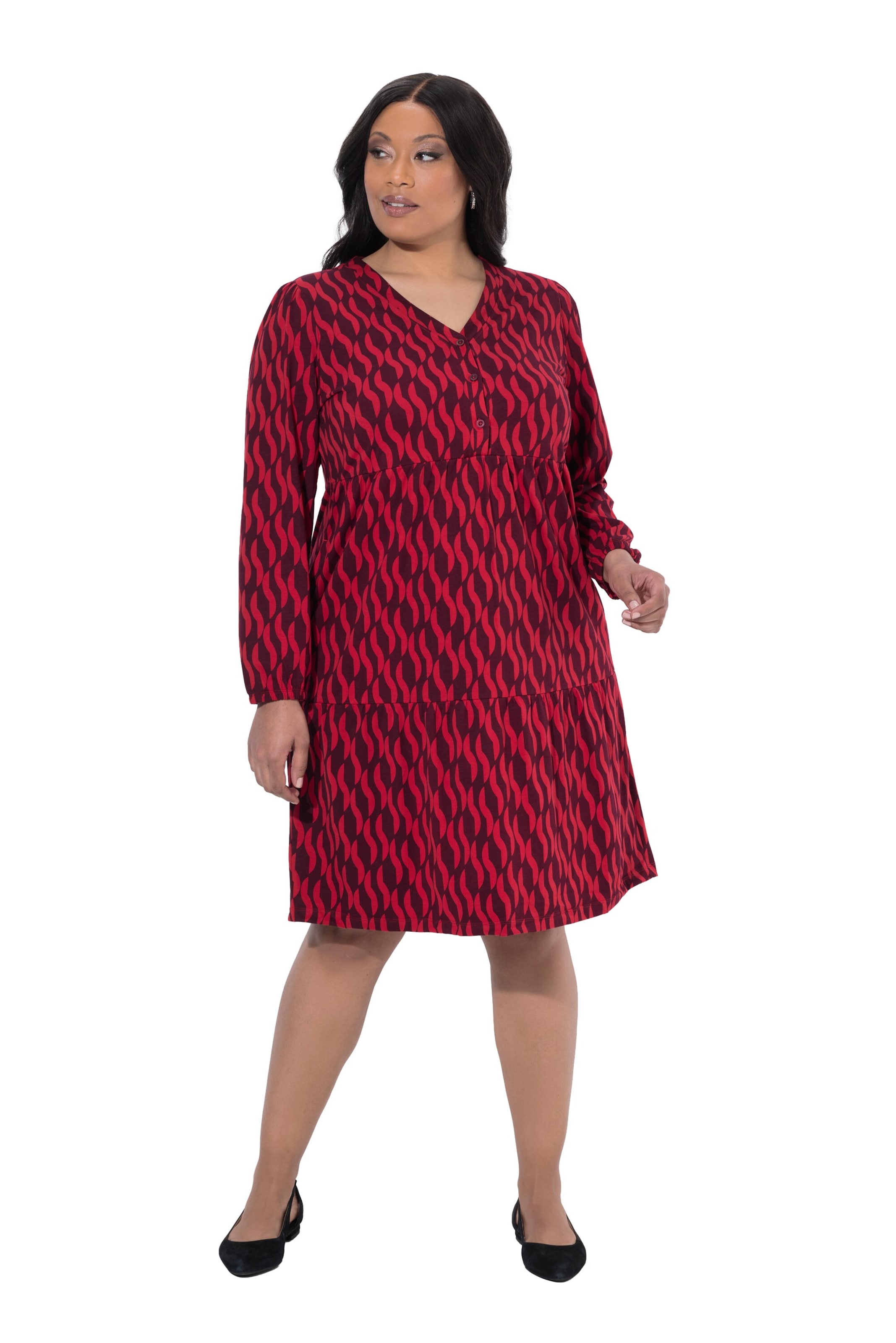 Ulla Popken Kleid in Rot: Vorderseite