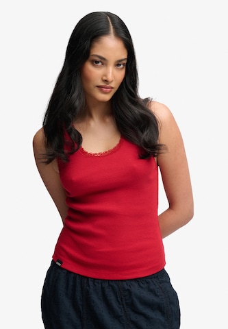 Superdry & Co Top in Rood: voorkant