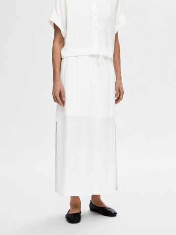 Jupe SELECTED en blanc : devant