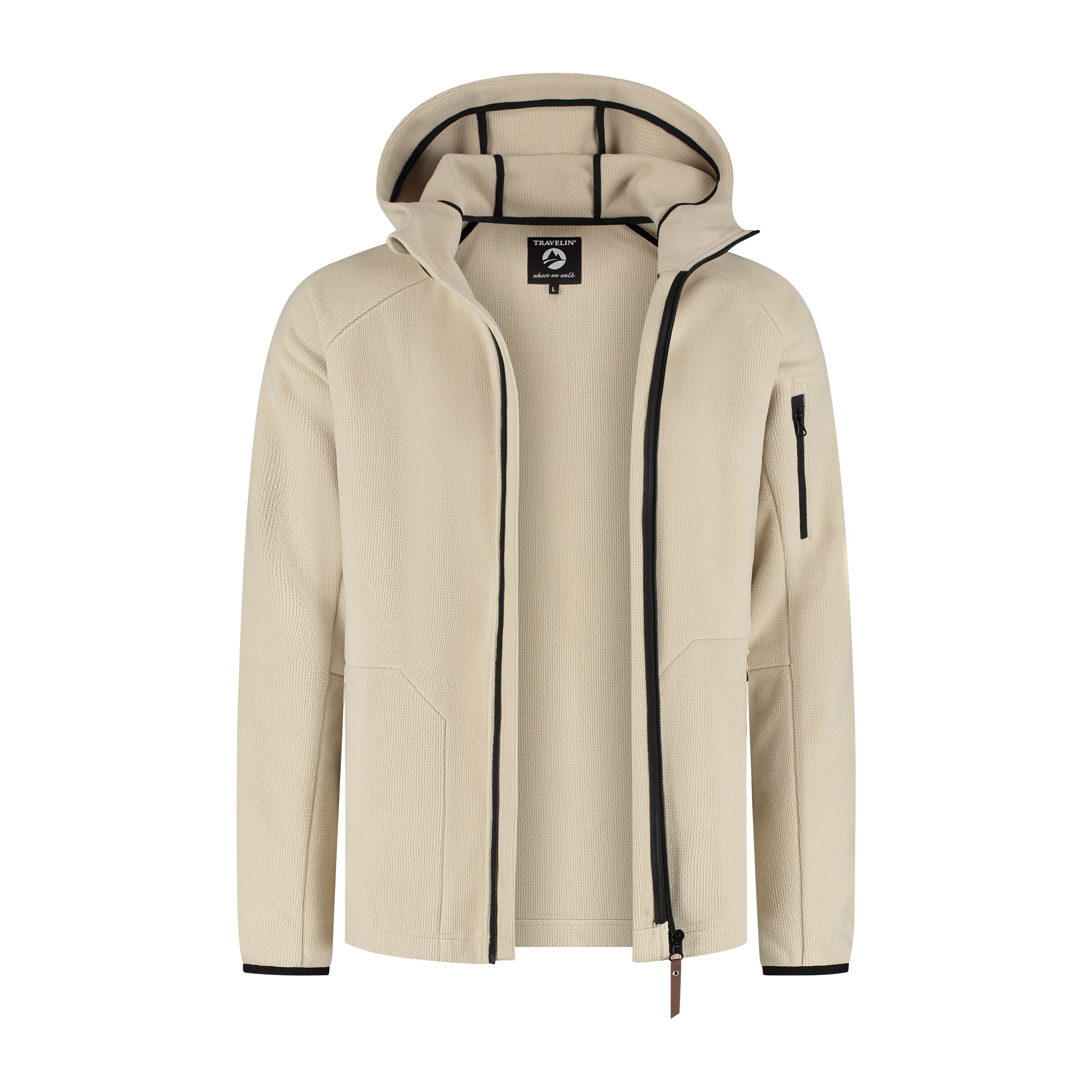 Travelin Fleecejakke 'Bjorn' i beige