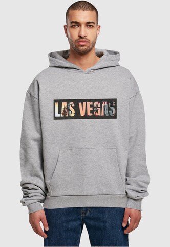 Merchcode Sweatshirt 'Las Vegas' in Grey: front