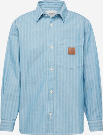 Carhartt WIP Классический крой Рубашка 'Menard' в Синий: спереди