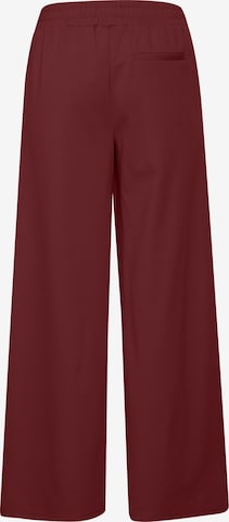 ICHI - Pierna ancha Pantalón plisado 'Kate' en rojo