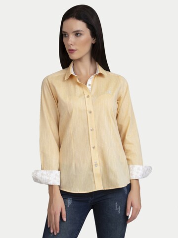 Camicia da donna 'Gabriella' di Sir Raymond Tailor in giallo: frontale
