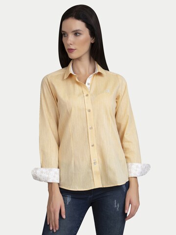 Sir Raymond Tailor Blouse 'Gabriella' in Geel: voorkant