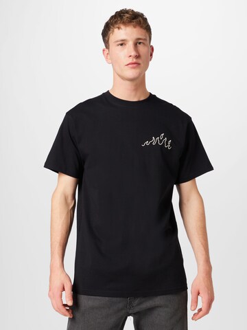 Grimey Shirt 'THE BURN AWAY' in Black: front