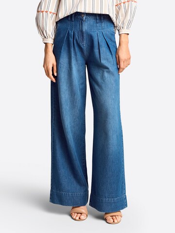 Rich & Royal Wide leg Jeans in Blue: front