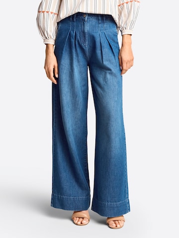 Rich & Royal Wide leg Jeans in Blue: front