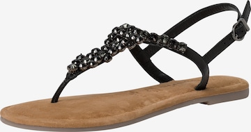 TAMARIS T-Bar Sandals in Black: front