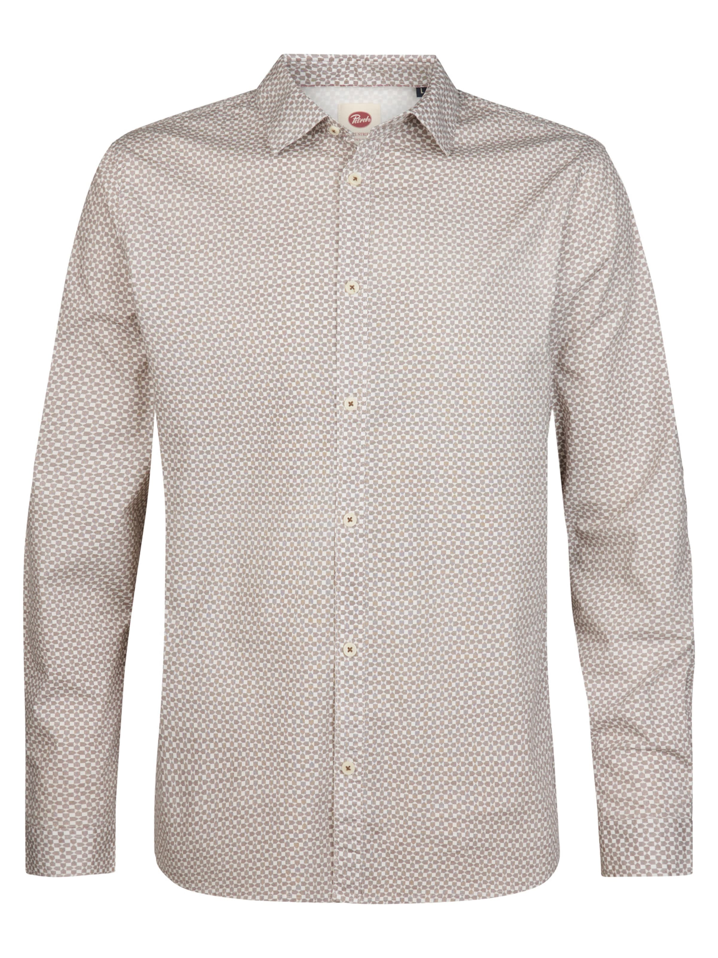 Coupe slim Chemise Petrol Industries en marron : devant