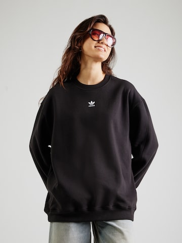 melns ADIDAS ORIGINALS Sportisks džemperis 'ESS': no priekšpuses