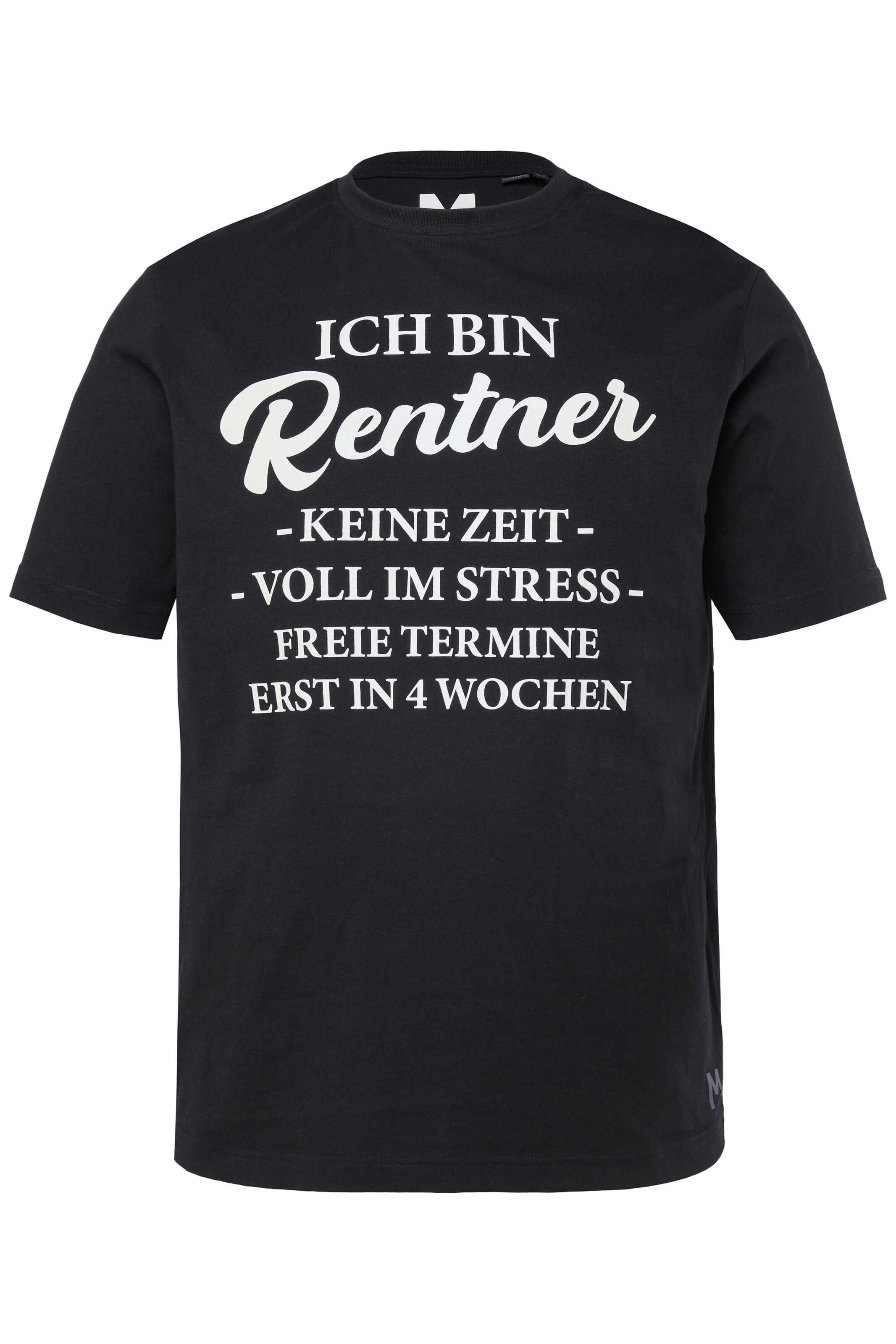 Men Plus Shirt in Schwarz: Vorderseite