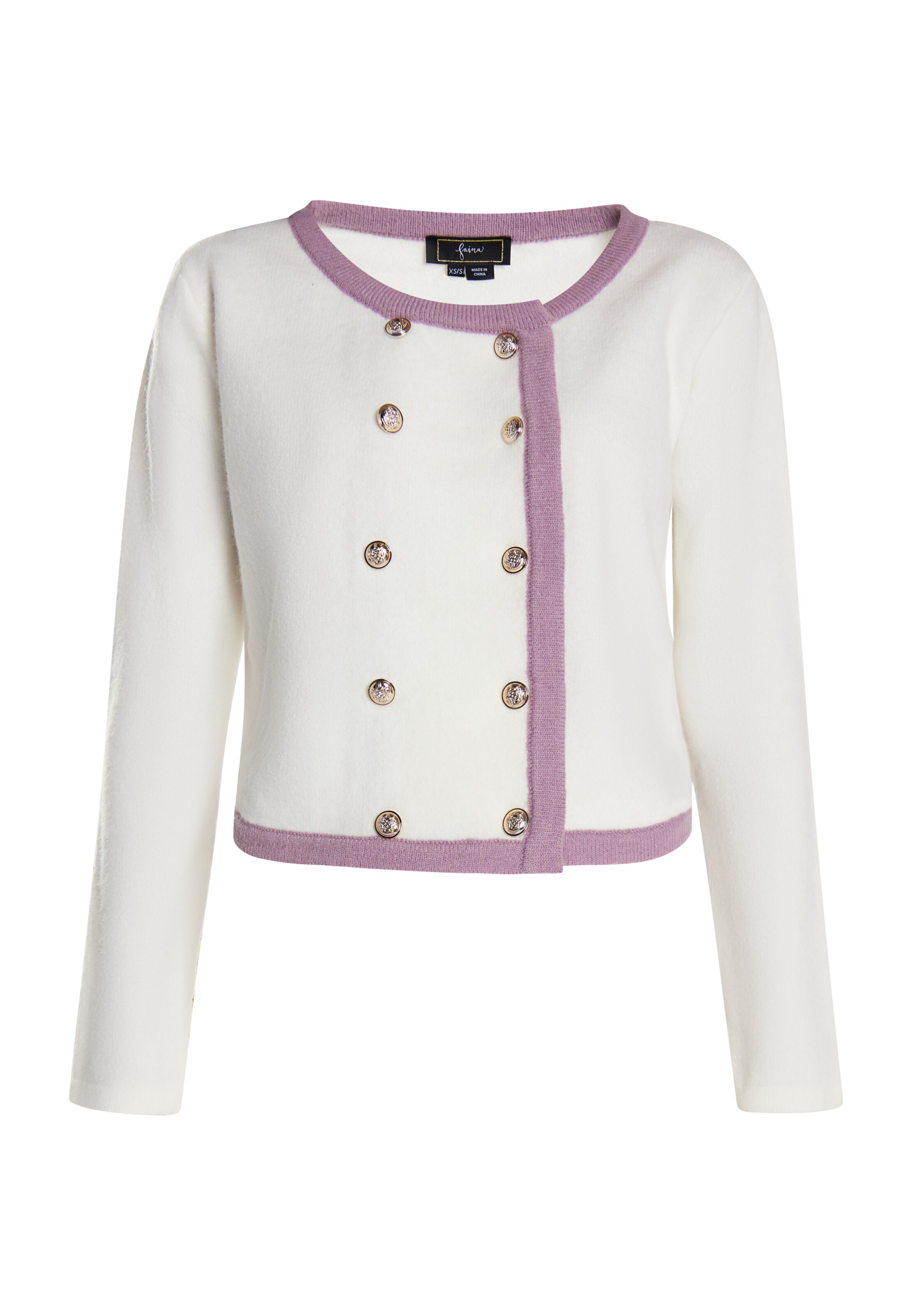 faina Strickjacke in Weiß: Vorderseite