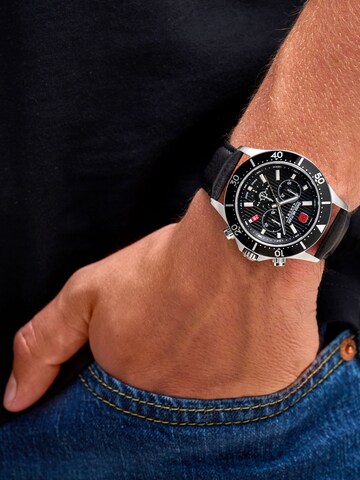 SWISS MILITARY HANOWA Uhr 'Flagship X Chrono' in Schwarz